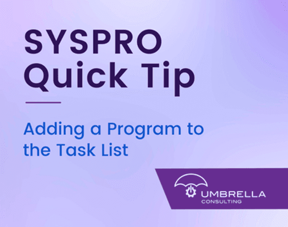 SYSPRO Quick Tip | Add and Remove Buttons
