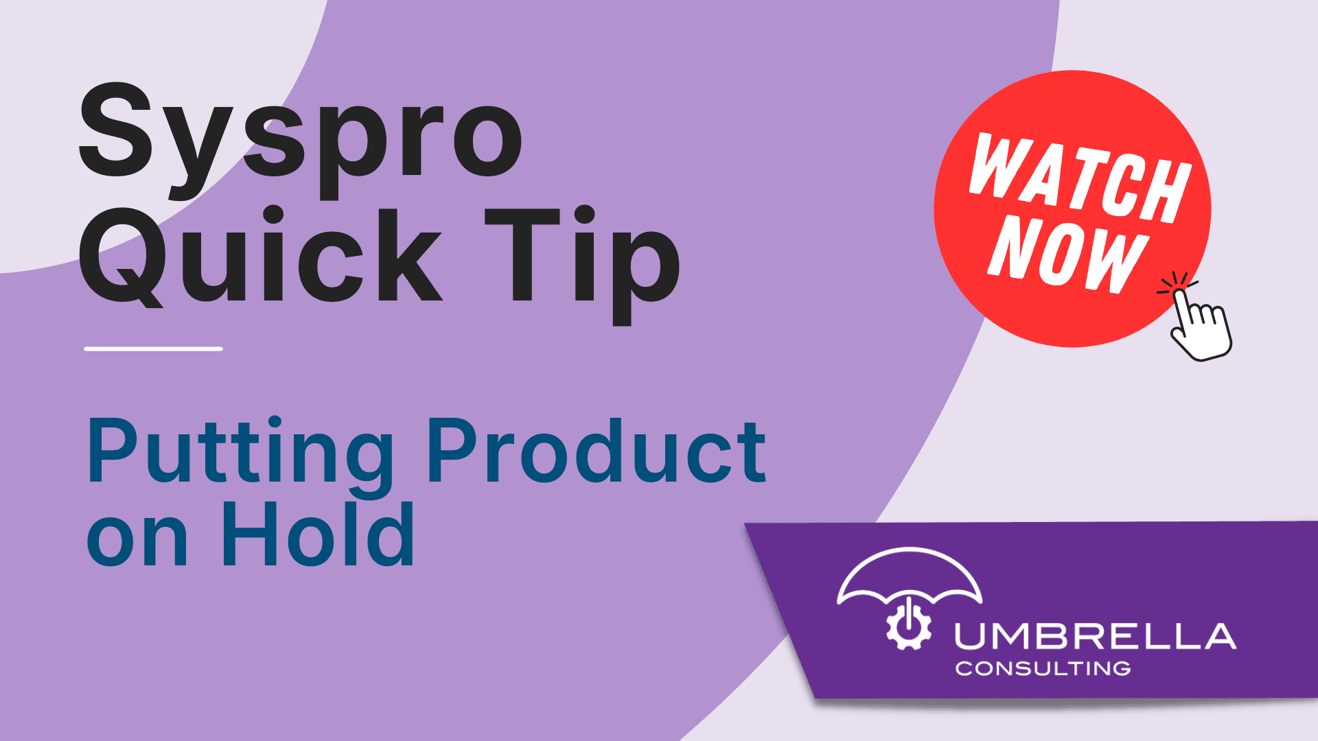 SYSPRO Quick Tip | Putting Product on Hold & Defining Hold Statuses